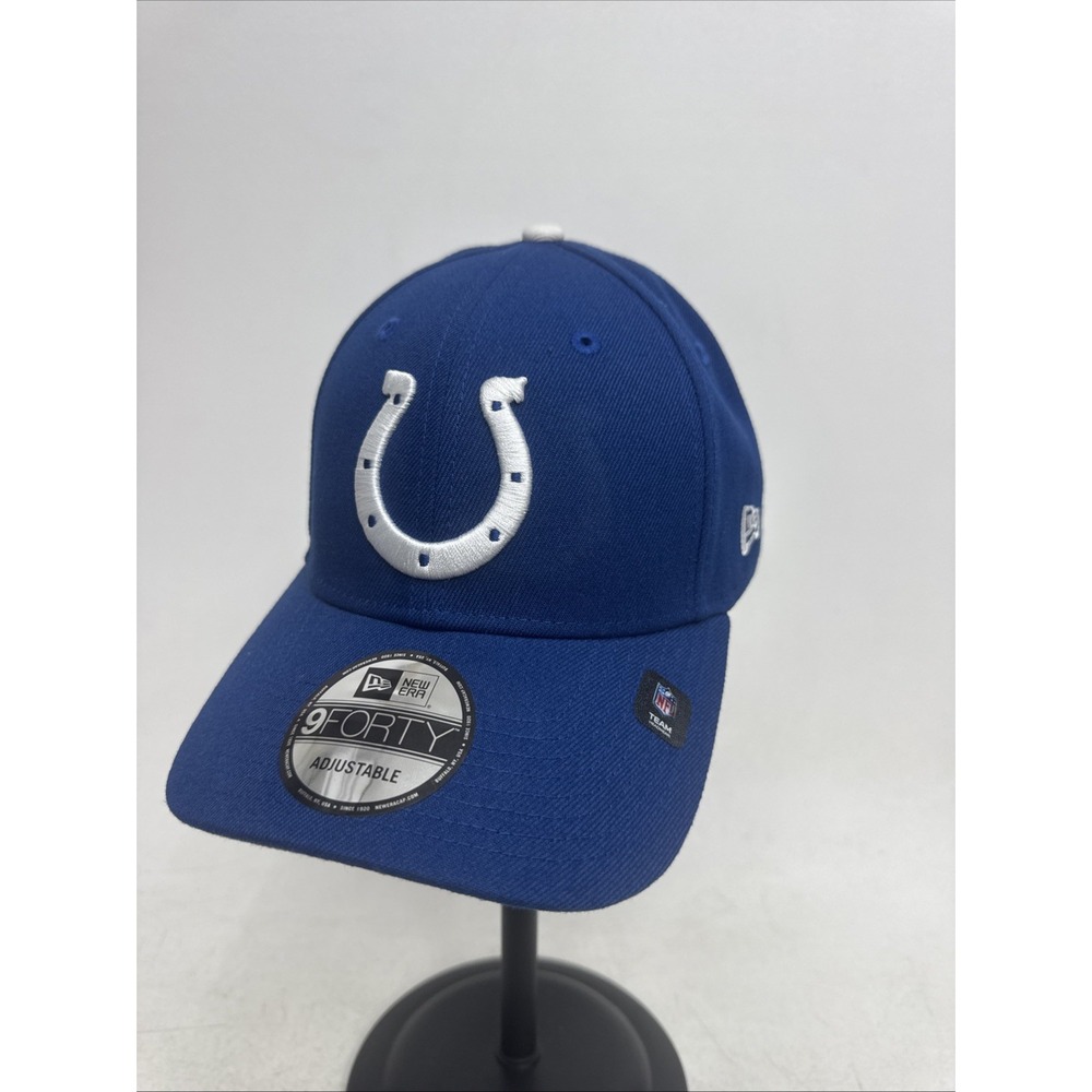 NFL Indianapolis Colts Blue Structured Adjustable 9Forty Hat By New Era